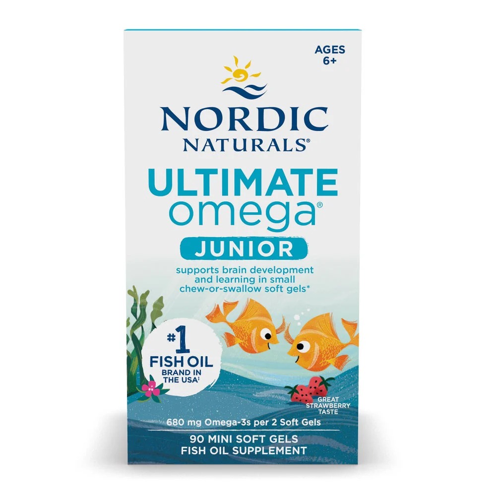 Ultimate Omega Jr, 120 Mini Cápsulas – Nordic