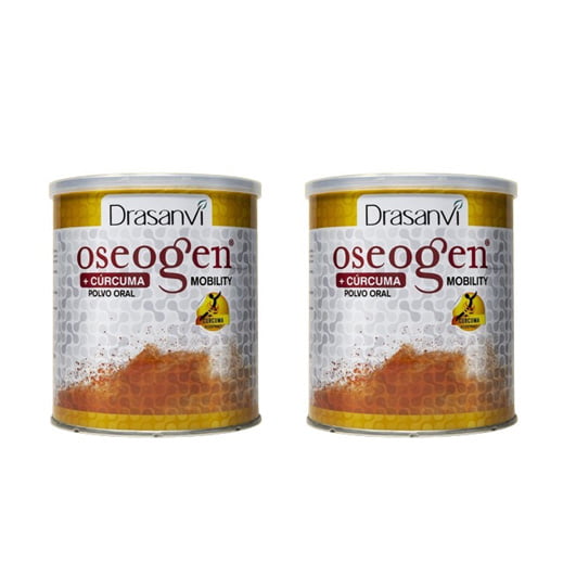 2 x Colageno Marino Oseogen + Cúrcuma Mobility + Glucosamina + Condroitina 300 gr Drasanvi