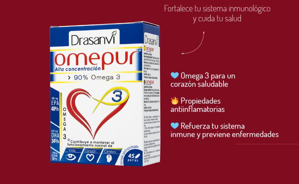 Omega 3 Omepur 45 Perlas de Drasanvi: Salud del Corazón