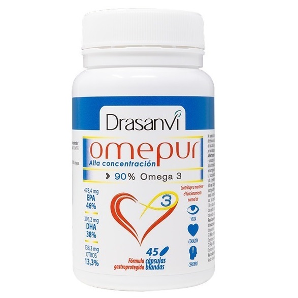 Omega 3 Omepur 45 Perlas de Drasanvi: Salud del Corazón