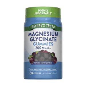 Glicinato de magnesio 200mg 60 gomitas Nature Truth