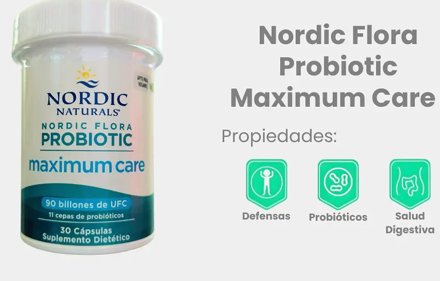 Probioticos Maximum Care 90 billones 30 caps Nordic