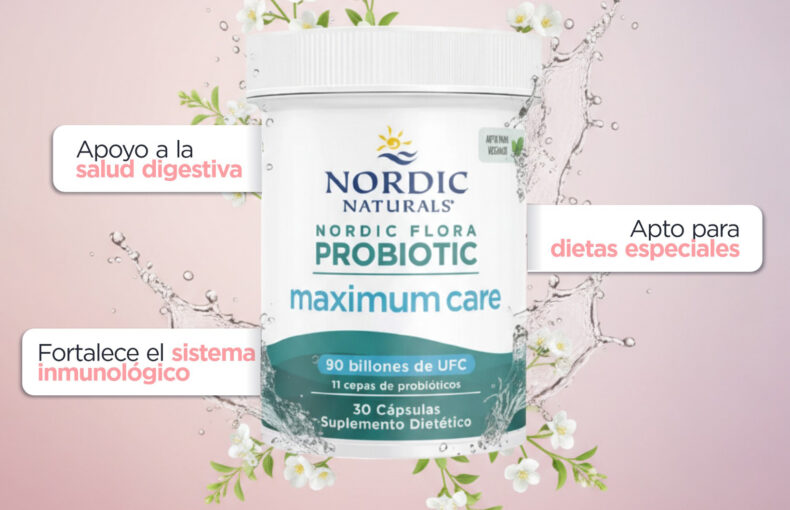Probióticos Maximum Care 90 Billones de Nordic Naturals: Beneficios para la Salud Digestiva y la Microbiota Intestinal