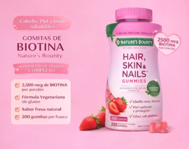 Biotina 2500 mcg en Gomitas Hair, Skin & Nails de Nature's Truth: Beneficios para el Cabello, la Piel y las Uñas