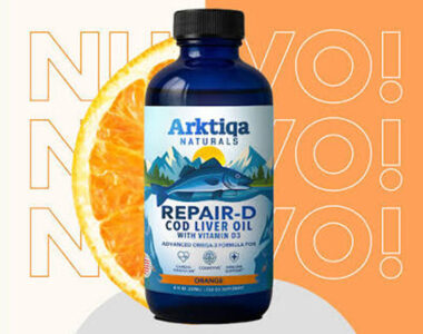 Repair-D Cod Liver Oil Omega 3 + Vitamina D sabor naranja 237 ml de Arktiqa Naturals: beneficios