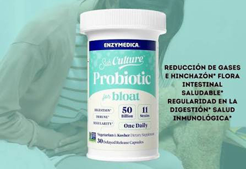 Probióticos for Bloat 50 Billones 30 cápsulas de Enzymedica: beneficios